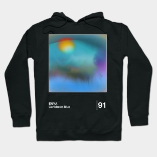 Caribbean Blue / Minimalist Style Graphic Design Hoodie